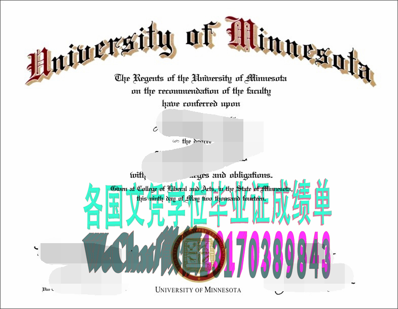 做假明尼苏达大学文凭