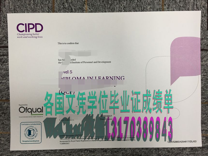 英国特许人事与发展协会证书高仿制作