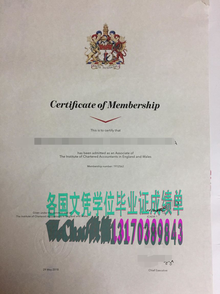 英国特许会计师协会证书高仿制作